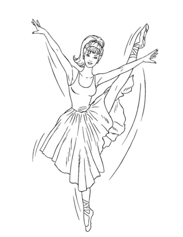 Barbie Ballerina Coloring Page